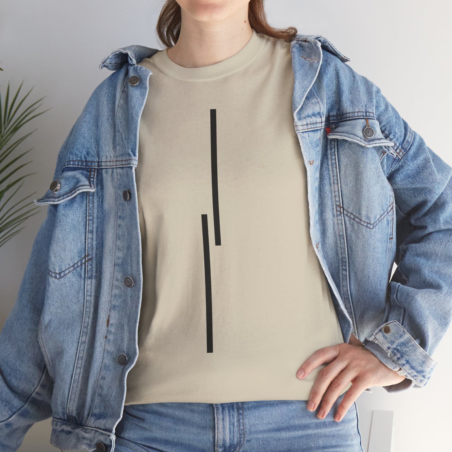 Minimalist Vertical Lines Unisex T‑Shirt — Modern Graphic Tee