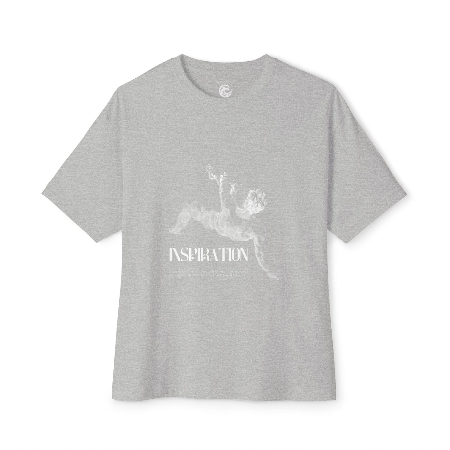 Inspiration Angel Graphic Tee — Oversized Boxy Black T-Shirt