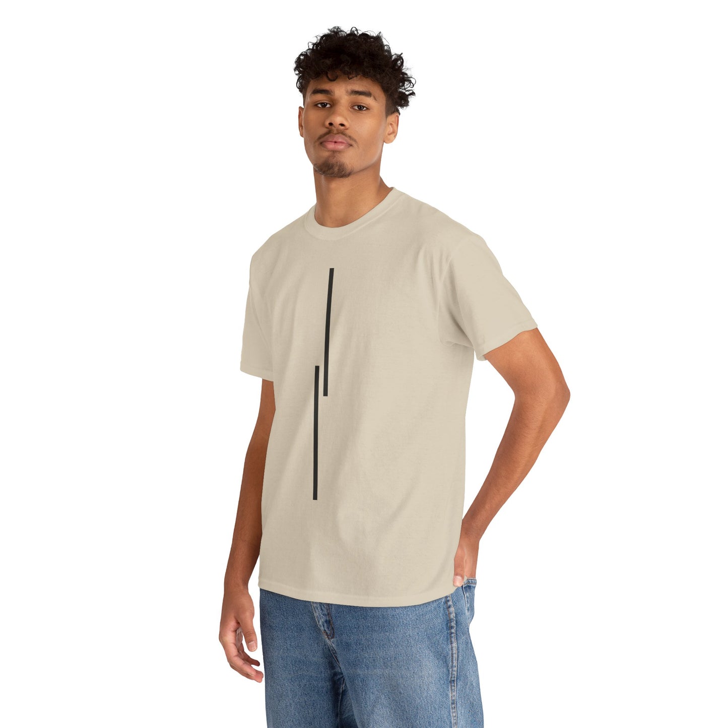 Minimalist Vertical Lines Unisex T‑Shirt — Modern Graphic Tee