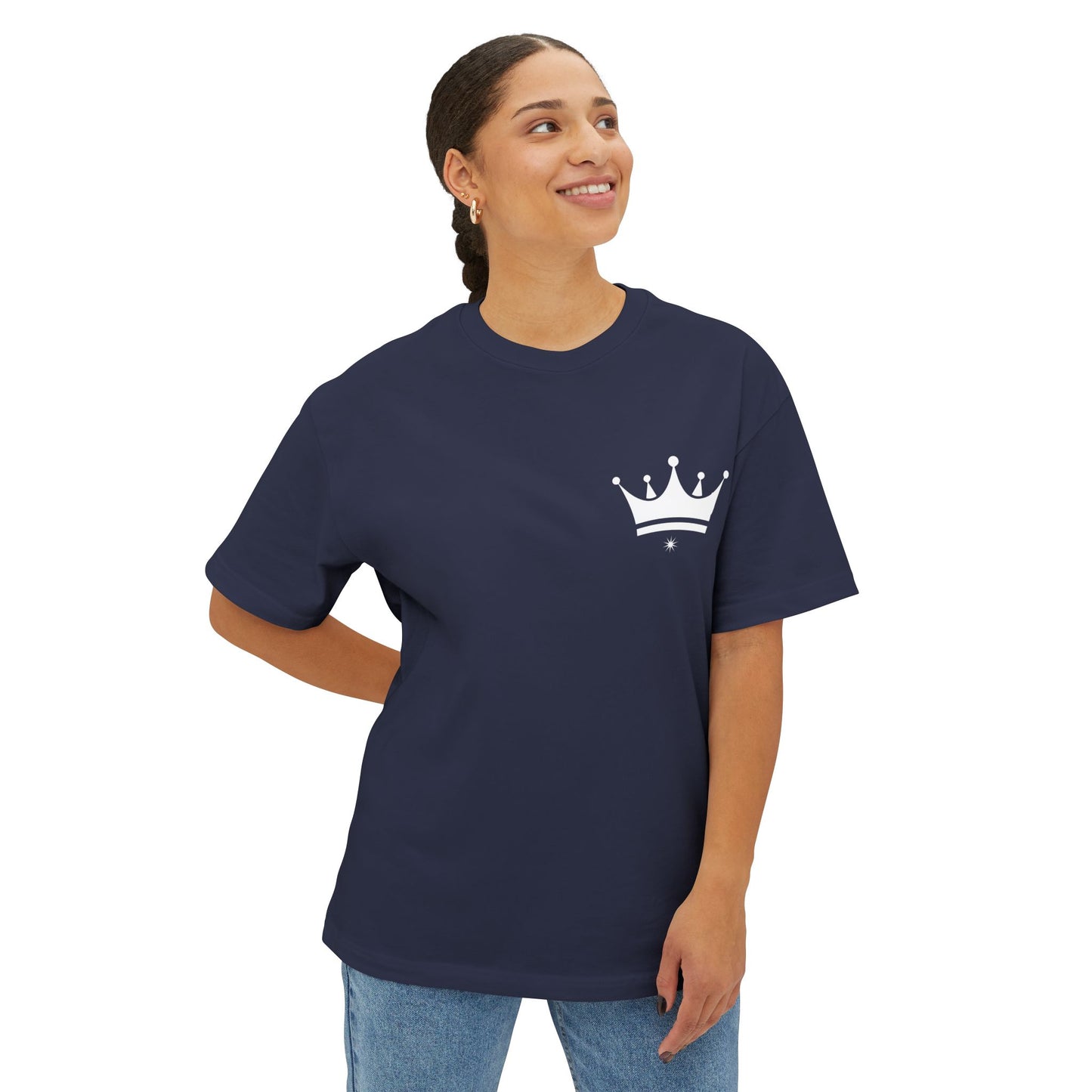Crown Reflection Tee — Psalm 27:1 Inspirational Oversized T-Shirt