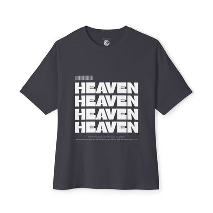 Heaven Repeat Boxy Tee — Oversized Graphic T‑Shirt