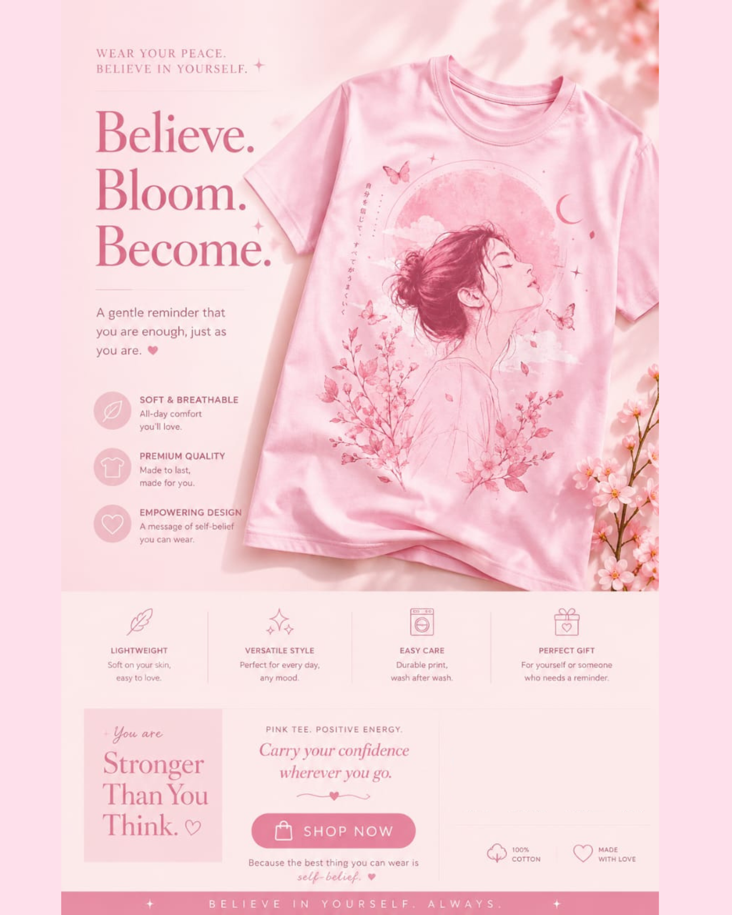 Pastel Moon Girl T-Shirt