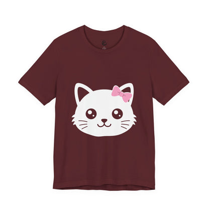 Cute Kawaii Cat Face Tee — Cute Kitty Graphic T-Shirt