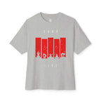 Boxy Tee — Red Bar Yoga Silhouette Graphic