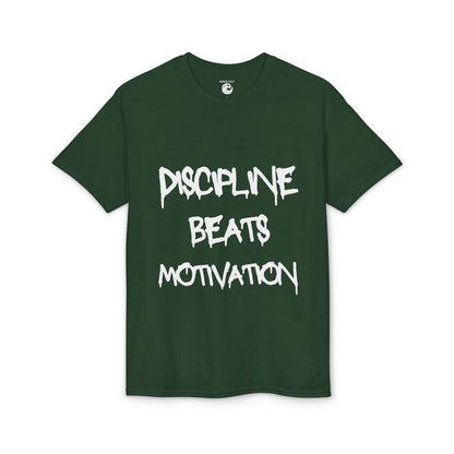 Discipline beats Motivation T‑Shirt — Motivational Gym Fitness Tee