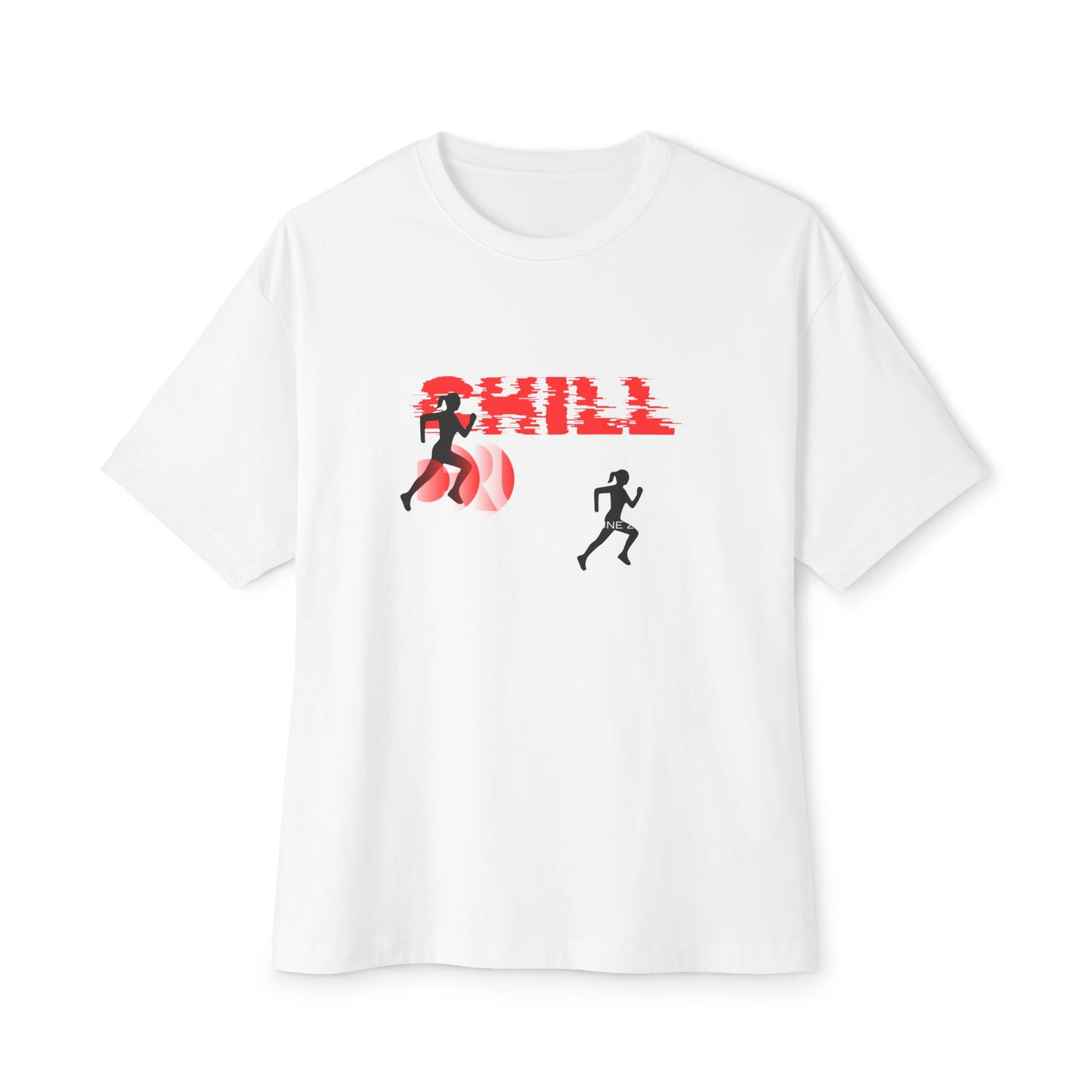 Chill Runner Tee — Minimalist Running Graphic Oversized Shirt