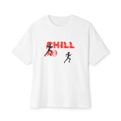 Chill Runner Tee — Minimalist Running Graphic Oversized Shirt