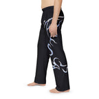 Men's Black Flame Lounge Pants — Tribal Graphic Pajama Bottoms