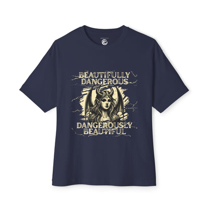 Beautifully Dangerous Graphic Tee — “Beautifully Dangerous, Dangerously Beautiful” Gothic Woman Shirt