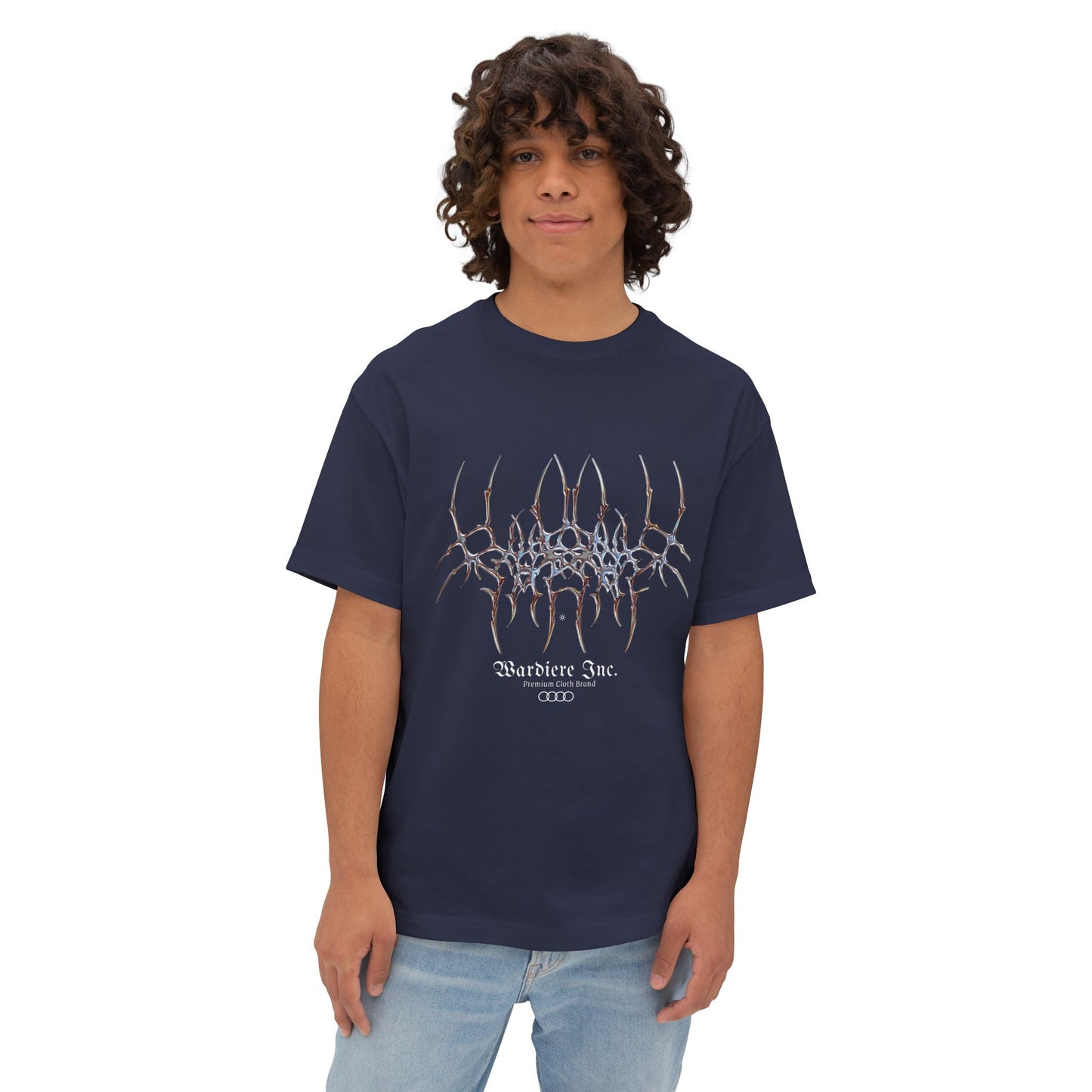 Abstract Symmetry Graphic Tee — Minimalist Fractal Cracked Design