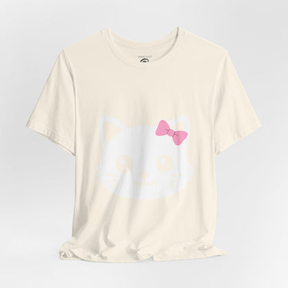 Cute Kawaii Cat Face Tee — Cute Kitty Graphic T-Shirt