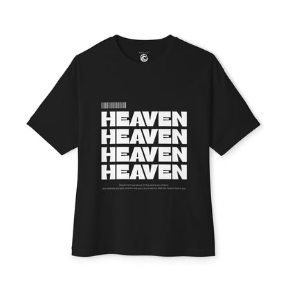 Heaven Repeat Boxy Tee — Oversized Graphic T‑Shirt
