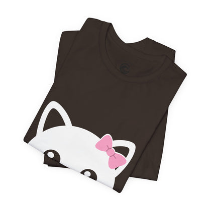 Cute Kawaii Cat Face Tee — Cute Kitty Graphic T-Shirt