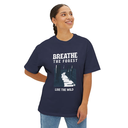Breathe the Forest Graphic Tee — "Live the Wild" Nature T-Shirt