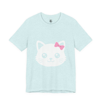 Cute Kawaii Cat Face Tee — Cute Kitty Graphic T-Shirt