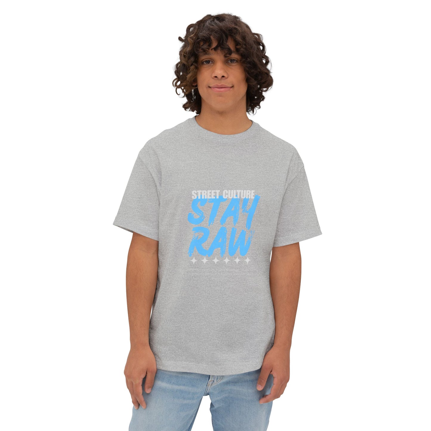 Stay Raw Street Tee — Urban Graphic Boxy T-Shirt