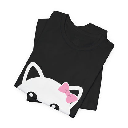 Cute Kawaii Cat Face Tee — Cute Kitty Graphic T-Shirt