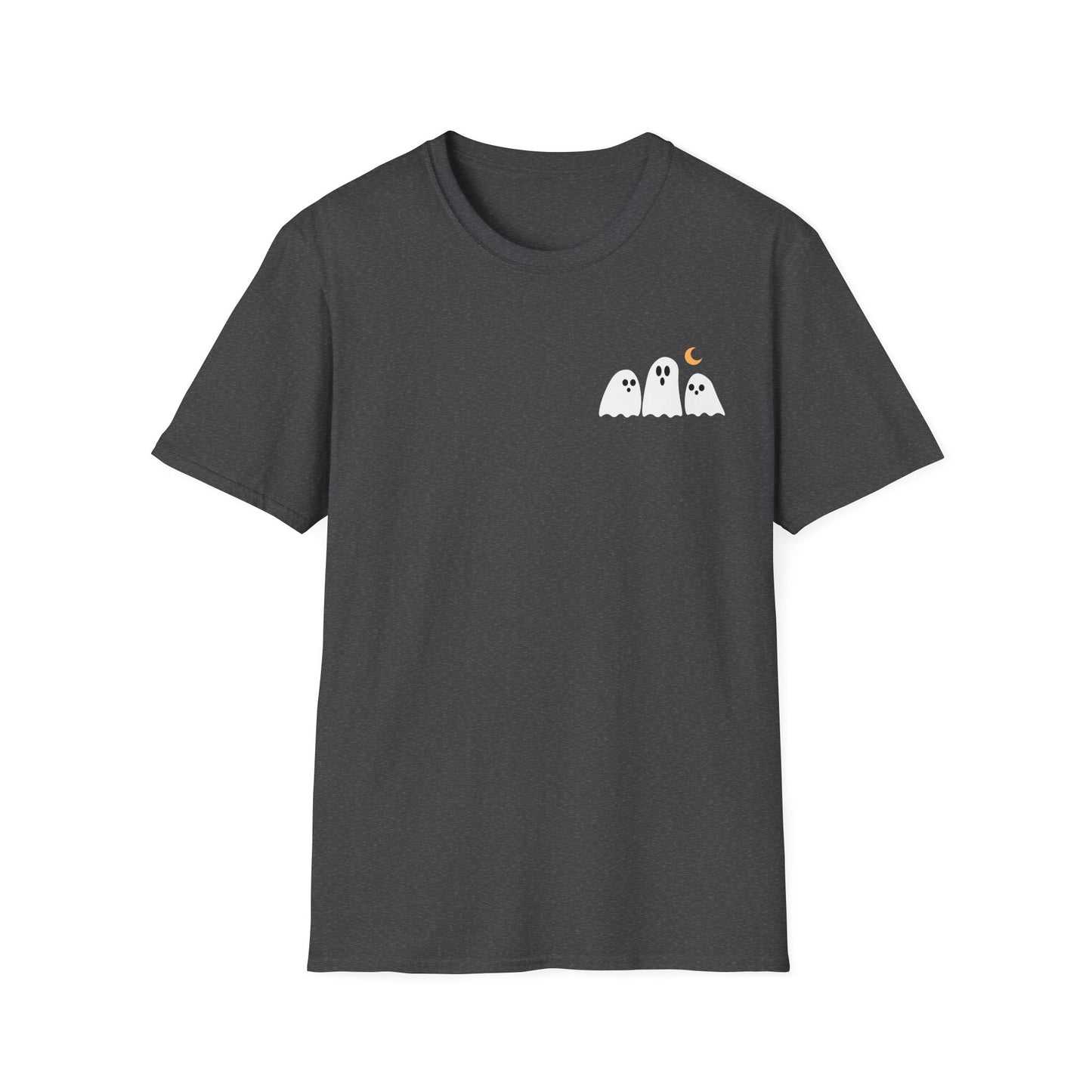 Eternity Angel T-Shirt — Small Ghosts Chest & Retro Statue Back Graphic