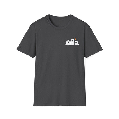 Eternity Angel T-Shirt — Small Ghosts Chest & Retro Statue Back Graphic