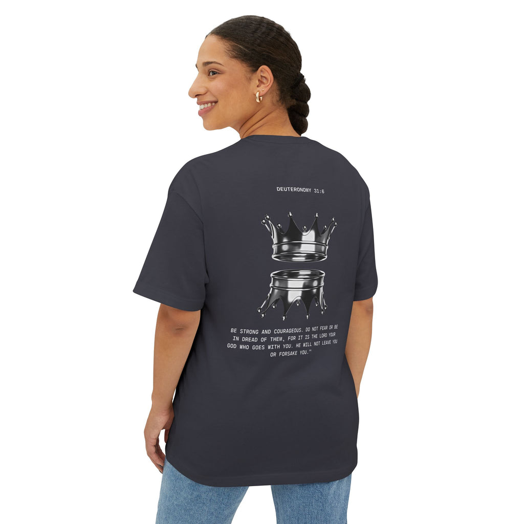 Black Tshirt Crown Reflection — Inspirational Oversized T-Shirt