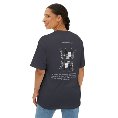 Crown Reflection Tee — Psalm 27:1 Inspirational Oversized T-Shirt