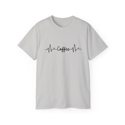 Coffee Heartbeat Tee — Coffee EKG Shirt for Coffee Lovers