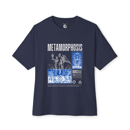 Metamorphosis Graphic Tee — Gothic Art & Blue Collage T‑Shirt