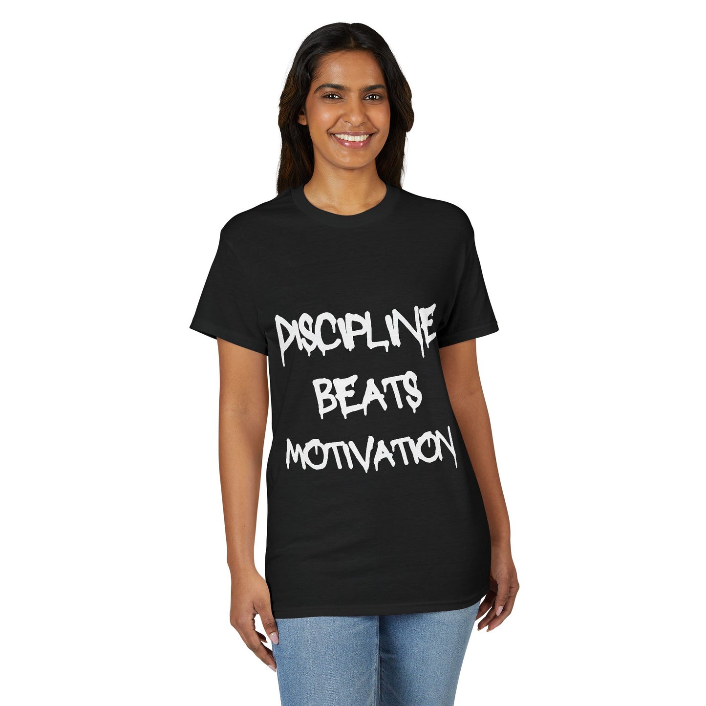Discipline beats Motivation T‑Shirt — Motivational Gym Fitness Tee