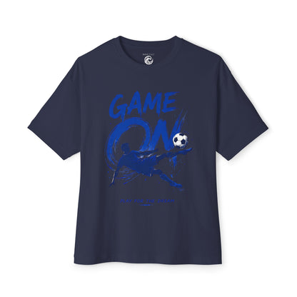 Soccer 'Game On' Graphic Tee – Play for the Dream Oversized Shirt
