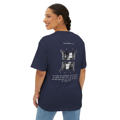 Crown Reflection Tee — Psalm 27:1 Inspirational Oversized T-Shirt