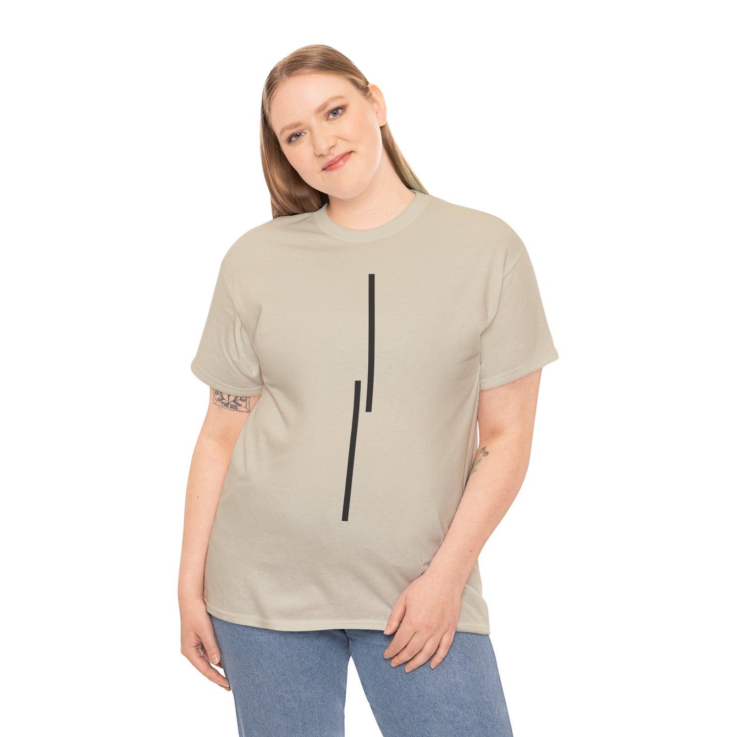 Minimalist Vertical Lines Unisex T‑Shirt — Modern Graphic Tee