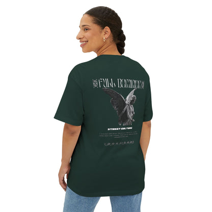 Angel Statue Graphic Tee — 'Pure Remorse' Streetwear Oversized Boxy T‑Shirt