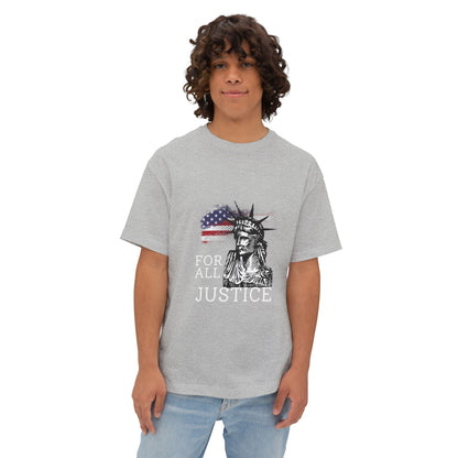 For All Justice Tee — Liberty Statue American Flag T‑Shirt