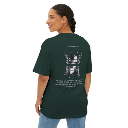 Crown Reflection Tee — Psalm 27:1 Inspirational Oversized T-Shirt