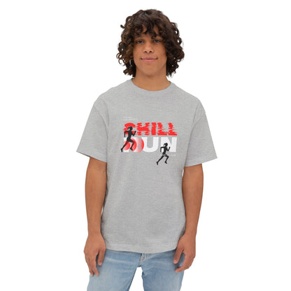 Chill Runner Tee — Minimalist Running Graphic Oversized Shirt