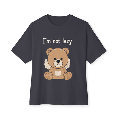T-Shirt — Cute Angel Bear Graphic Tee ("I'm not lazy")