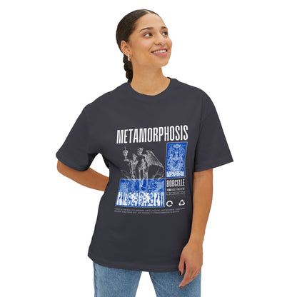 Metamorphosis Graphic Tee — Gothic Art & Blue Collage T‑Shirt