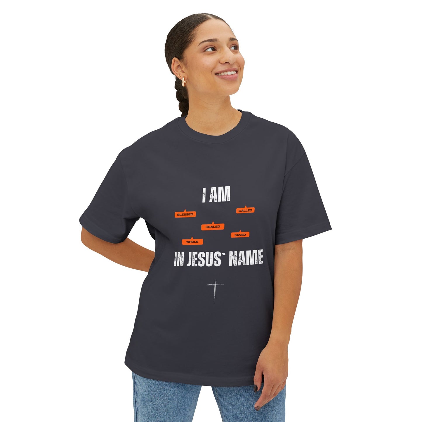 I Am in Jesus' Name Tee — Christian Faith Graphic T-Shirt