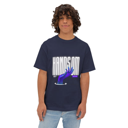 Handsom Glowing Hand Graphic Tee — Vaporwave Aesthetic Oversized Shirt