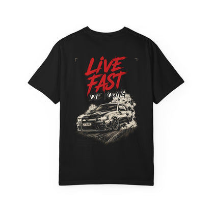 Live Fast Car T-Shirt — Wave Cult Graphic Racing Tee