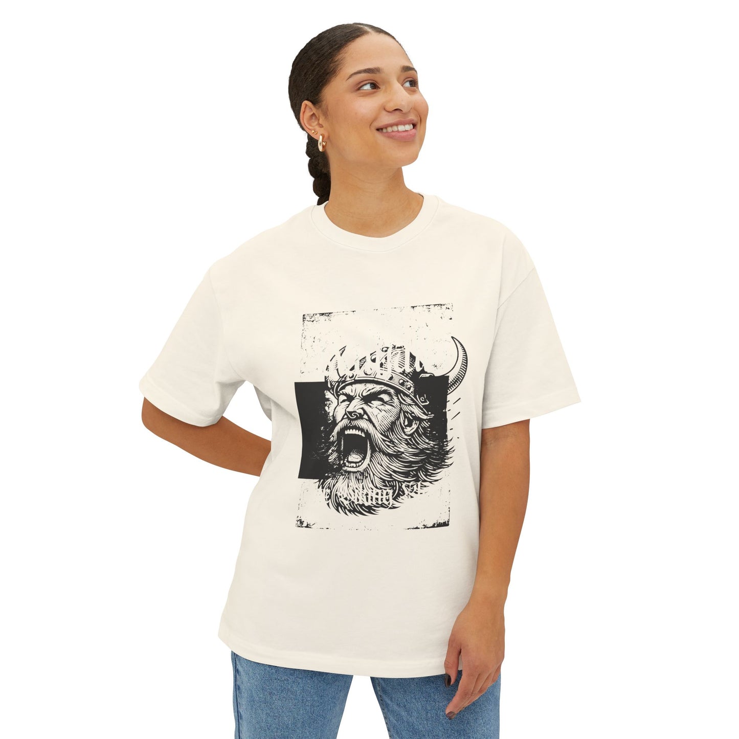 Viking Warrior Graphic Tee — Bold Norse Helmet Design