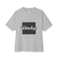 Oversize Tshirt — Retro Worship Script Faith T-Shirt