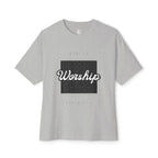 Oversize Tshirt — Retro Worship Script Faith T-Shirt