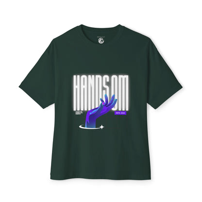 Handsom Glowing Hand Graphic Tee — Vaporwave Aesthetic Oversized Shirt