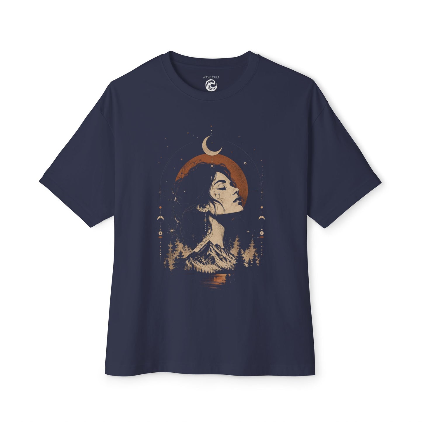 Mystic Moon Woman T-Shirt — Celestial Wilderness Graphic Tee