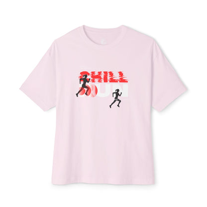 Chill Runner Tee — Minimalist Running Graphic Oversized Shirt