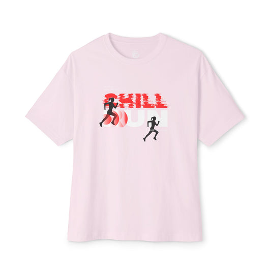 Chill Runner Tee — Minimalist Running Graphic Oversized Shirt