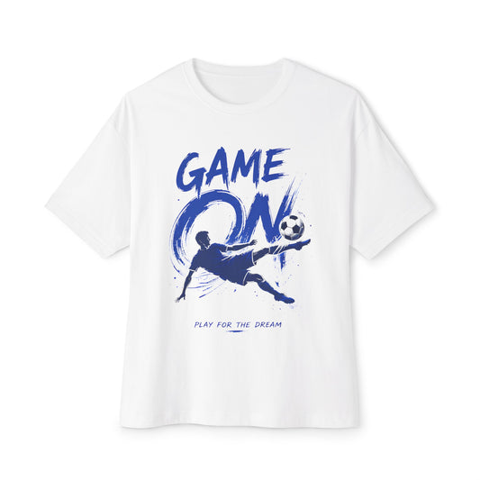Soccer 'Game On' Graphic Tee – Play for the Dream Oversized Shirt