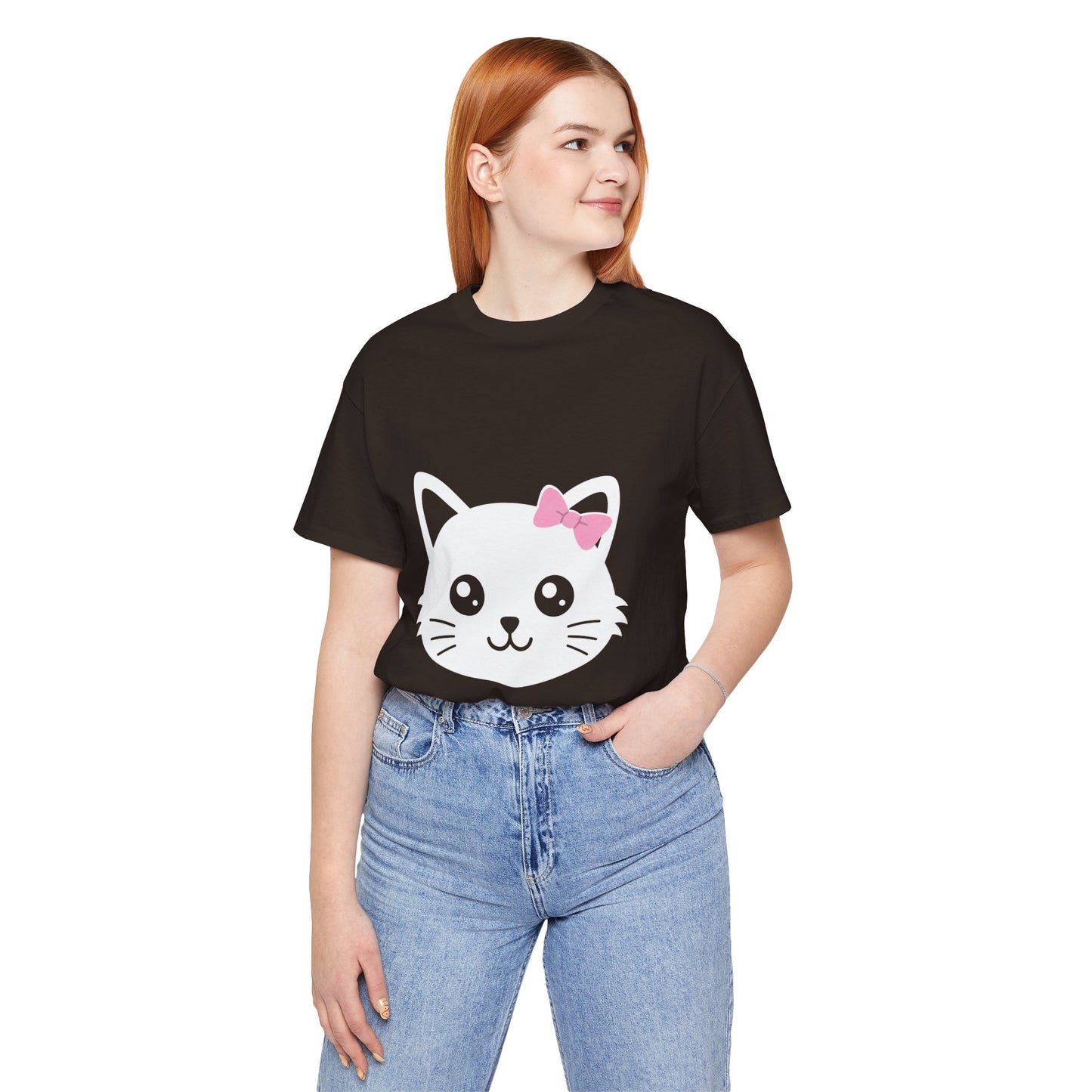 Cute Kawaii Cat Face Tee — Cute Kitty Graphic T-Shirt