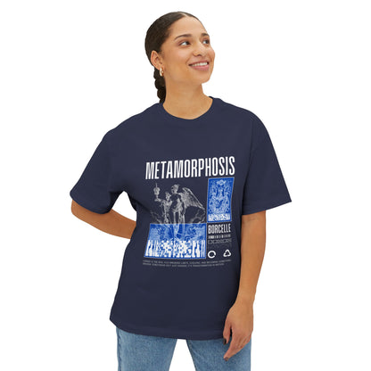 Metamorphosis Graphic Tee — Gothic Art & Blue Collage T‑Shirt